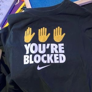 Black Nike “You’re Blocked” shirt
